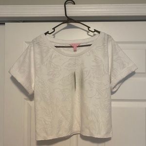 Lilly Pulitzer White Jungle Print Top